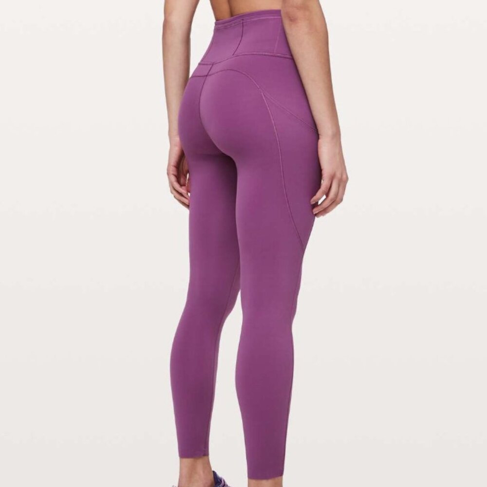 Lululemon Women's Fast Free 7/8 Tight 25", Vintage Plum, size 4 EUC